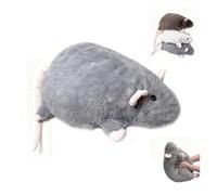 Generico 2026 New Chonky Rat Plush,Realistic Rat Stuffed Animal Toy,Soft Stuffed Fat Rat Toy,Fat Rat Plush Giant (Grigio, 50 cm)
