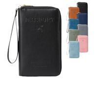 Generico 2026 New MultiFunctional RFID Passport Wallet,Rfid Passport Holder For Travel with Safe Zipper for Credit Cards,Tickets,Travel Wallet for Men & Women (Black)