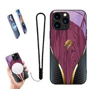 Generico 2026 New Personalized Wood Grain Dragon Compatible, Dragon Pattern Glass Silicone Shockproof Cover, Magnetic Wireless Charging, for Iphone 17/16/15/14/13 (16,Purple)