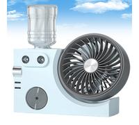Generico 2026 New Portable USB Rechargeable Misting Table Fan, Mini Desktop Cooling Air Circulator with Mist Spray, for Office Home Dorm Bedroom Outdoor Travel (blue)