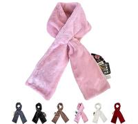 Generico 2026 New Scarf with Hidden Zipper Pocket, Faux Fur Pull Through Scarf with Secret Zipper, Ultra-Soft Solid Pocket Scarfs for Hands-Free Storage Phone, Keys and Personal belongings (Pink)