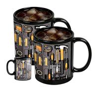 Generico 2026 New Toolbox Coffee Mug, The Ultimate Mechanic's Toolbox Mug, 11oz Ceramic Mechanic Tool box Coffee Cup, Toolboxes Set Pattern, for Husband Dad Friends Mechanics (2PCS)