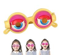 Generico 2026 New Winking Glasses with Winking Eyes, Kinetic Crazy Eyes Glasses, Pull-String Blinking Crazy Glass for Kids and Adults (D)
