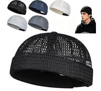 Generico 2026 Nuovo Cappello Docker Senza Visiera d Estate Casco a Teschio Traspirante Rete Raffreddante Accessorio per la Testa Casual Hip-Hop Unisex Regolabile Leggero e Pieghevole attività