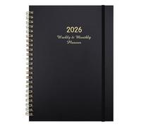 Genérico 2026 Planner Book | A5 Ring Binder Weekly Planner Notebook | Portatile Diary Notebook For Classrooms Work Meetings Traveling Business
