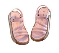 Generico 2026 Sandali da bambina, alla moda, estivi, piatti, con punta aperta, carini, casual, comodi, leggeri e traspiranti, per bambini, piccoli e giovani