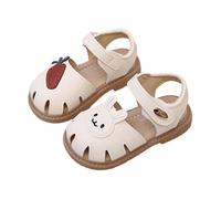 Generico 2026 Sandali estivi flessibili per bambine - Scarpe da spiaggia con suola morbida e cinturino a strappo facile da usare leggere con un simpatico design a coniglietto e carota