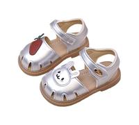 Generico 2026 Sandali estivi flessibili per bambine - Scarpe da spiaggia con suola morbida e cinturino a strappo facile da usare leggere con un simpatico design a coniglietto e carota