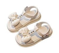 Generico 2026 Sandali per bambine estive per bambini Bow Design Shoes Dress Flat Shoes Little Child/Big Kids