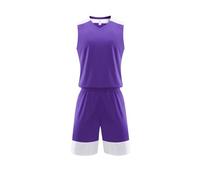 Generico 2026 Set Canotta e Pantaloncini Traspirante per Bambini Ideale per e Sport Estivi Abbigliamento Leggero per Allenamento e Partite Giovanili (Purple, 11-12 Years)