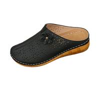 Generico 2026 Solid Mules Heel Sandals Open Toe Slip On Casual Summer Shoes