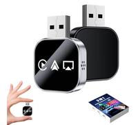 Generico 2026 Upgrade 3 In 1 Screen Mirror, Mirror Phone To Car Screen Adapter, With 2.4/5ghz Wifi And Bluetooth 5.0 for Phone, Fast Stable Connection (Silver,Apple to Android)