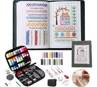 Generico 2026 Upgraded Embroidery Stitch Book Kit,With 106 Patterns Tutorials,86-Pcs Embroidery Kit,Portable Hand Embroidery Book For Diy And Sew Enthusiast