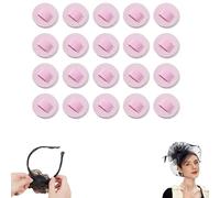 Generico 20pcs Felt Hair Band Pad, 2 Inch Round DIY Felt Headband Decor Base for Making Tea Party Headbands & Handmade Hair Ornaments - Soft Felt Circle Pads for DIY Hair Accessories (Pink)