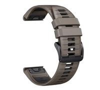 Genérico 22 26MM Silicone Watchband Strap For Fenix 7/7Pro/7X/6X/6 Pro/5X/5 Plus/Epix/Instinct WristStrap Replaceable Bracelet(Brown Dark Grey,22mm)