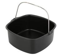 Generico 22x22x7 Cm Acciaio Alluminio Pentole Per Friggitrice Ad Aria Stampo Quadrato Per Friggitrice Ad Aria Calda Lavabile In Lavastoviglie Accessoris Per Friggitrice Ad Aria Resistenti