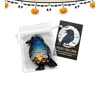 Generico 23 settembre 22:54 Cards taken di comfort di Halloween - Ornamenti di comfort di ispirazione, ornamenti di corvo di simpatico mini set di asciutti | Feoppaggio di ispirazione confortante p