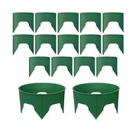 Generico 24 Pack Plant Grow Rings - Interlocking Deep Watering Rings for Garden & Allotment | Modular Landscape Edging & Root Protector | UV Resistant Strimmer Guard for Tomatoes, Shrubs & Vegetables