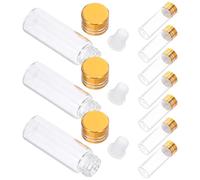 Generico 24 Pezzi Flaconi Campione Profumo, Boccette Profumi Vuoti in Vetro e Plastico, 4ml, 16x45 Mm, Trasparenti, Portatili, per Uso Personale e Craft Bottles