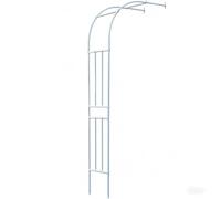 Generico 240 cm Mezzo Arco in Metallo, Esterno Arco da Giardino per Rose Piante rampicanti, pergolato Traliccio Robusto, Prato Patio Cortile Garage, antiruggine(Bianco,H240 x L180cm)