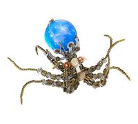 Generico 2400 Pezzi DIY Polpo Meccanico Puzzle 3D in Metallo Kit Modello con Lampada Decorazione Steampunk da Assemblare Ornamento Creativo da Scrivania per Adulti