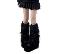 Generico 25/40cm Faux Fur Leg Warmers, Faux Fleece Boot Cuff Cover, Furry Leg Warmer for Women, Party Accessory Set