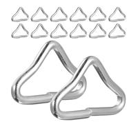 Generico 25 Pezzi Fibbie Triangolari in Metallo per Trampolino Portatile, Anelli Resistenti all’Usura per Montaggio Sicuro, Accessori per Trampolini Uso Sportivo e Ricreativo