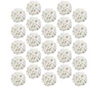 Generico 25 Pezzi Palline Aromatiche in Rattan Bianco 3cm, Decorazioni | Legno, per Diffusore e Riempitivo Vaso, Materiali per Bricolage e Lavoretti Creativi