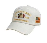 Generico 250 Anni American Anniversares Hat - cap Commemorativo Regolabile Corpo, Summer Sun Caps | per Uomini per Celebrazione della Marina, Barca, Spiaggia, Golf, Falciatura, Sport All'aperto E Abb