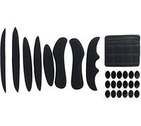 Generico 27pcs Casco della Bici Imbottitura Kit Universale Bicicletta Casco del Motociclo di Ricambio Schiuma Pads Set Spugna Liner Chin Strap Pad - NeroProfessionale e alla Moda