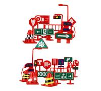 Generico 28 Pieces Traffic Signs - Educational Learning Game | Portable Kids Traffic Lights And Sign Set for Birthday, Easter, Halloween, Indoor, Outdoor, Classroom School And Garden Activities
