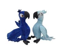 Generico 2Pcs 30Cm Rio 2 Film Cartone animato Peluche giocattoli Blu Parrot Blu & gioiello bambole uccello regali di Natale per bambini Peluche giocattolo
