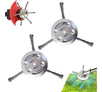 Generico 2pcs 6 inch Steel Wire Weed Brush Cutter Trimmer Head,2025 New Steel Wire Grass Trimmer Head,String Trimmer Replacement Head,for Electric Battery Powered Cordless String Trimmer (A)