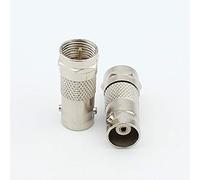 Generico 2PCS F Male Plug to BNC Female Jack Straight RF Connector Radio Antenna Coaxial