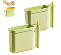 Generico 2pcs Instant Noodle Bowl Holder, Direct Immersion Ramen Cup with Heat-Resistant Handle, Drainage Ventilation & Fork Storage, for Dorm Apartment (Green,2pcs)