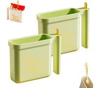 Generico 2PCS Instant Noodle Bowl Holder, Direct Immersion Ramen Cup with Heat-Resistant Handle, Drainage Ventilation & Fork Storage, Portable Instant Noodles Maker for Busy People (2*Green)