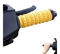 Generico 2PCS Non-slip Soft Silicone Grip Tape for Motorcycle Handlebars, Soft Silicone Anti-Slip Tape for Dirt Bike Naked Grips, for Bikes, Motorcycle, Fishing Pole, Gym (Yellow)