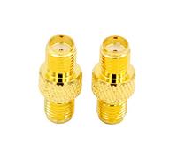 Generico 2PCS RF SMA Adapter SMA female Switch Female coax connector coupler Straight SMA-F to SMA-F connector