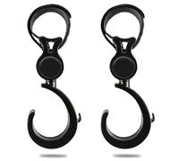 Generico 2pcs Stroller Clips 360-degree Rotatable Stroller Hooks
