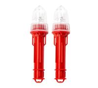 Generico 2x Marine Signal Flares, Safety Navigation Lights, Waterproof Boating Beacons, Strong Visibility for Fishing Kayaking, Twin Pack for Night Travel, EmergencyLighting Tool, Red