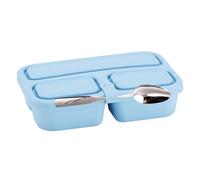 Generico 3 Compartments Silicone Stackable Lunch Box | Kids Snack Container | Silicone Snack Containers With Lids For Sauce Fruit Salad Strawberry Candy Chocolate Holiday Party Home Weekday School