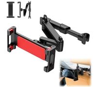 Generico 3-In-1 Car Headrest Tablet Holder, Backseat Car Headrest Tablet Holder, 360 Degree Rotation, Extendable And Foldable, for Travel (Red)