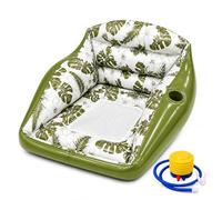 Generico 3-in-1 Inflatable Pool Lounge Chair, Adult Water Inflatable Pool Float with Cup Holder, Comfortable Heavy Duty Beach Pool Chairs Outdoor for Parties Summer Vacation (Green)