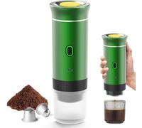Generico 3 In 1 Macchina da Caffe Portatile, Macchina Caffè Portatile Multi Capsule, Macchina da Caffè Espresso Riscaldamento Rapido, Caffettiera Portatile Per Ufficio, Casa (Verde)