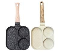 Generico 3 -In-1 per la colazione, eco-compatibile, 36,5 x 18,5 cm, di uova, antiaderente con coperchio, disordine ridotto della cucina, per cucinare quotidianamente a casa, ristoranti,