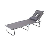 Generico 3-in-1 Sun Tanning Chair with Face Hole, Outdoor Face Down Beach Lounger, Chairs Portable Lay Flat Beach Lounge, Chair for Outdoor Sunbathing Patio Pool Lawn Camping Deck (gray)