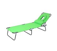 Generico 3-in-1 Sun Tanning Chair with Face Hole, Outdoor Face Down Beach Lounger, Chairs Portable Lay Flat Beach Lounge, Chair for Outdoor Sunbathing Patio Pool Lawn Camping Deck (green)