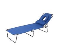Generico 3-in-1 Sun Tanning Chair with Face Hole, Outdoor Face Down Beach Lounger, Chairs Portable Lay Flat Beach Lounge, Chair for Outdoor Sunbathing Patio Pool Lawn Camping Deck (blue)