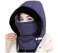 Generico 3 in 1 Winter Balaclava Hat - Windproof Fleece Lined Face Mask for Skiing, Motorcycle, Snowboarding, Unisex Thermal Hood Cold Weather (Navy Blue)