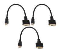 Generico 3 Pezzi Adattatore Video Dvi Femmina Maschio Bi-direzionale Cavo Converter Alta Definizione per Monitor Computer Proiettori Console Multifunzionale